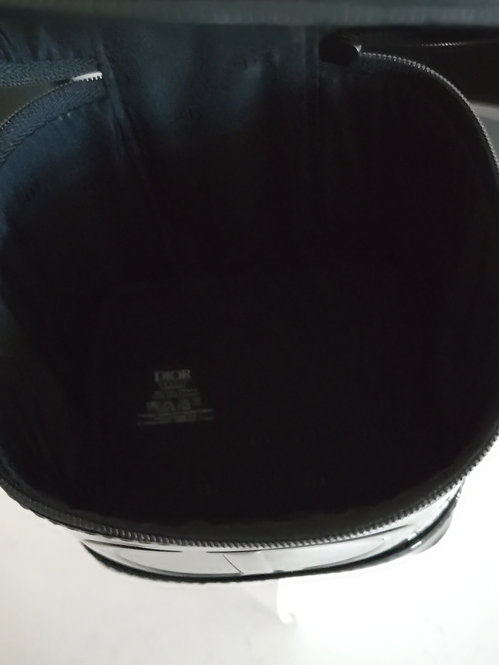 New In Box Never Used DIOR VANITY CASE Black Cosmetic Case Embossed CD Logo 5x4 - Picture 6 of 7